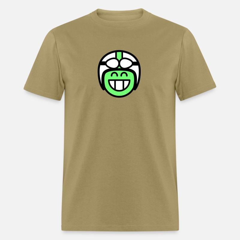Emoticon Grin with Helmet (editable colors)