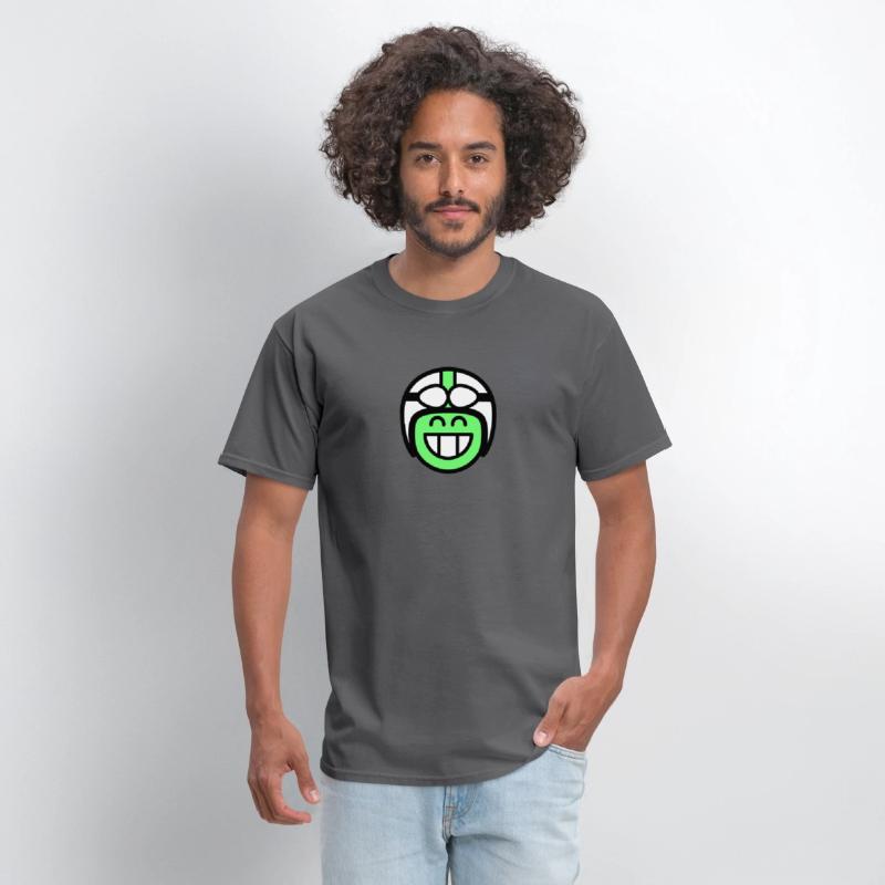 Emoticon Grin with Helmet (editable colors)