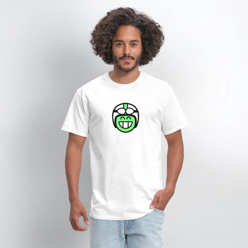 Emoticon Grin with Helmet (editable colors)