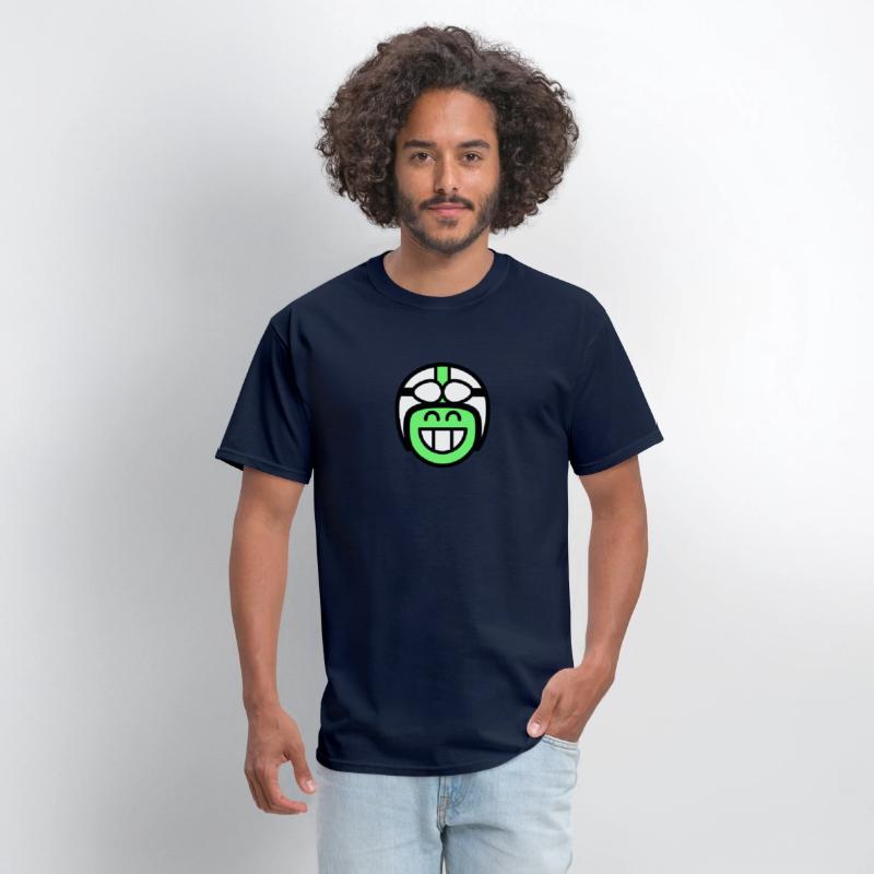 Emoticon Grin with Helmet (editable colors)