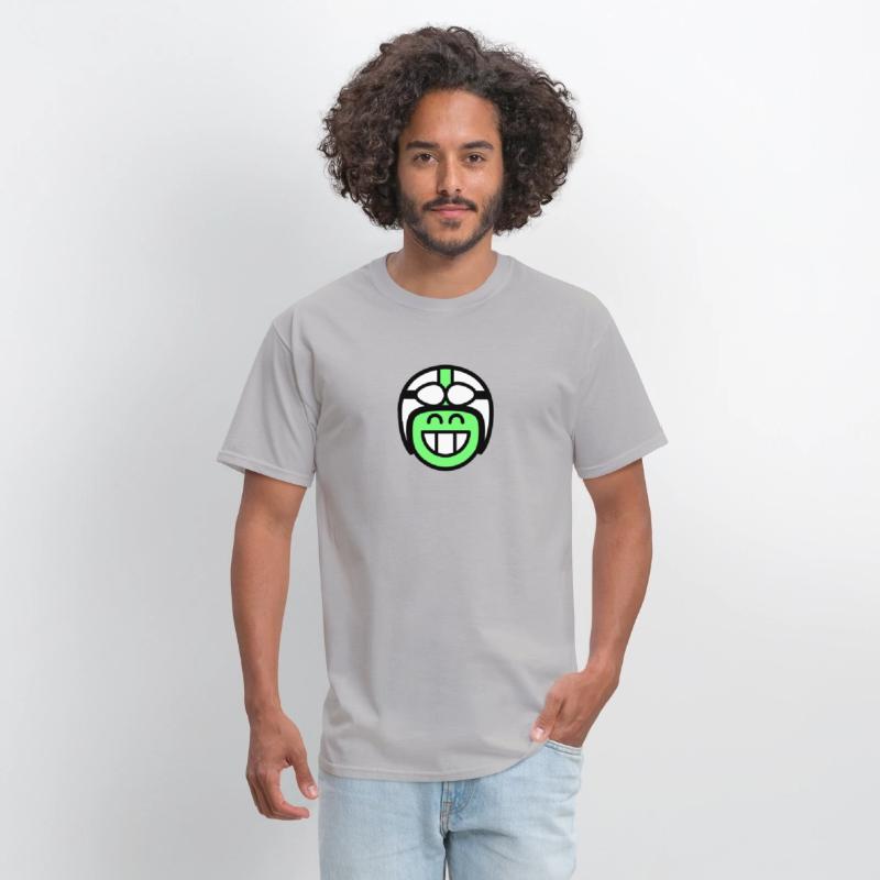 Emoticon Grin with Helmet (editable colors)