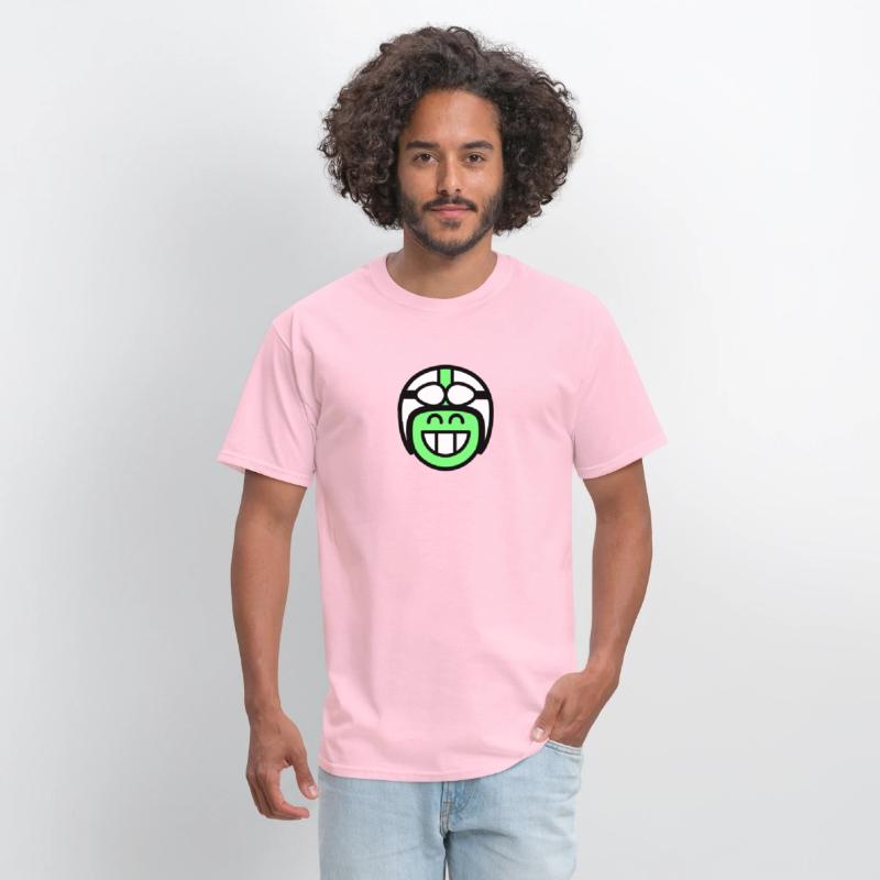 Emoticon Grin with Helmet (editable colors)