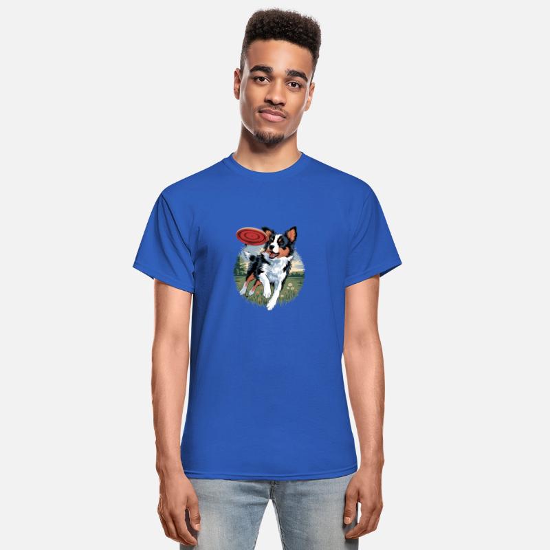 Energetic Dog Playing with Frisbee in Scenic Field