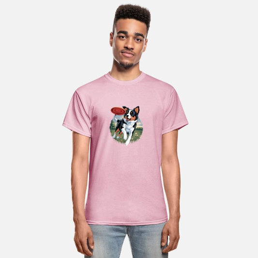 Energetic Dog Playing with Frisbee in Scenic Field