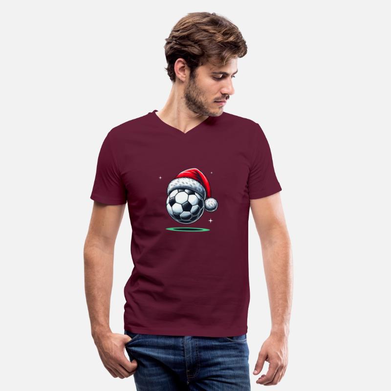 Festive Soccer Ball with Santa Hat christmas Sport