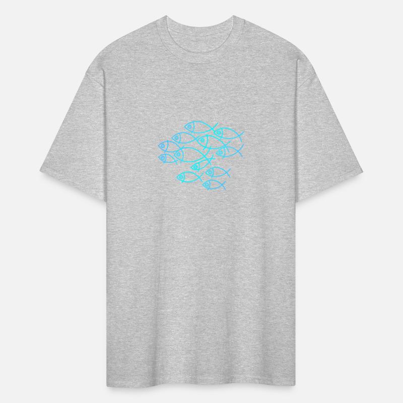 Fish Shoal Line Art Ocean Minimalist Design