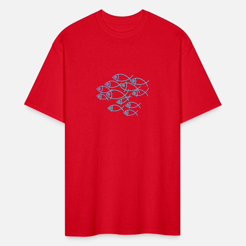 Fish Shoal Line Art Ocean Minimalist Design