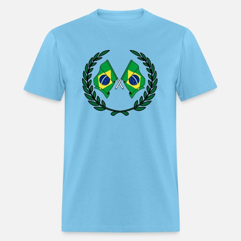 Flags Brazil in laurel wreath