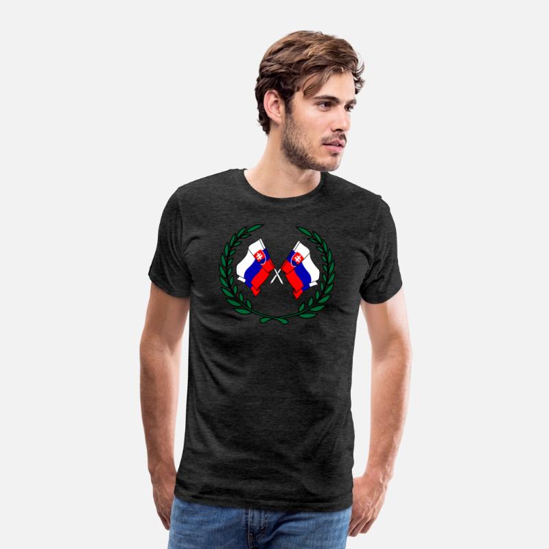 Flags Slovakia in laurel wreath