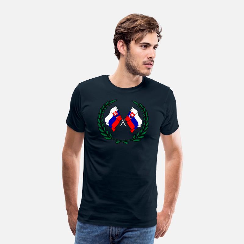 Flags Slovakia in laurel wreath