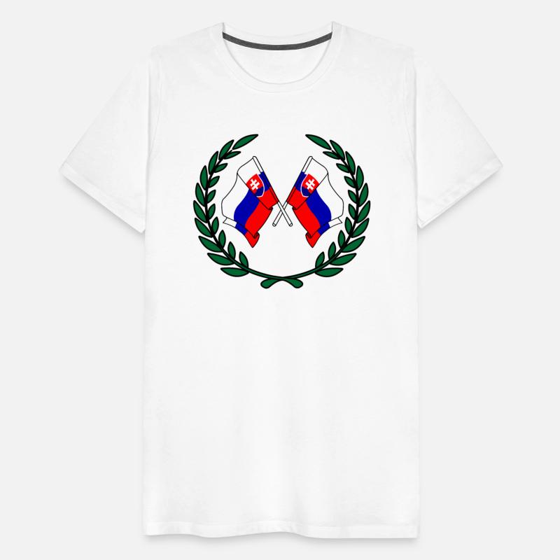 Flags Slovakia in laurel wreath