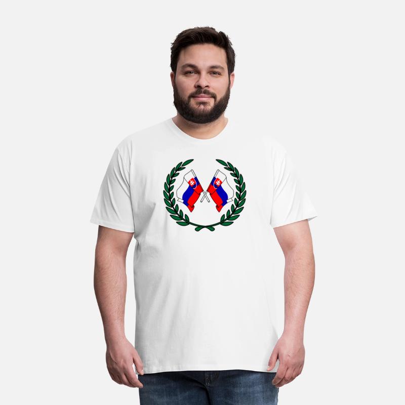 Flags Slovakia in laurel wreath