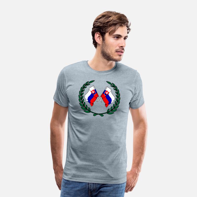Flags Slovakia in laurel wreath