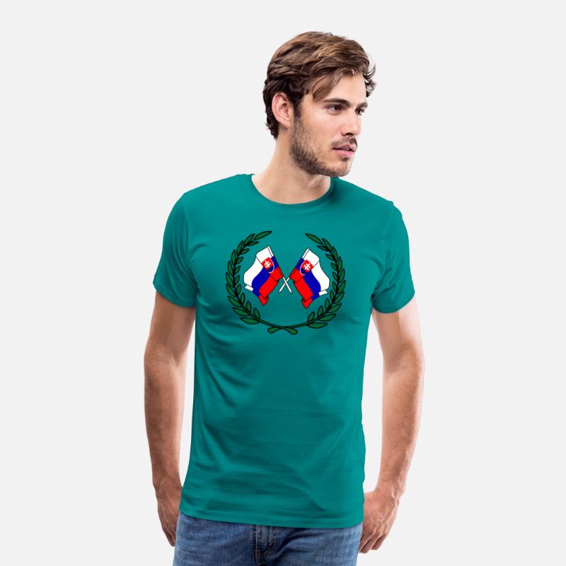 Flags Slovakia in laurel wreath