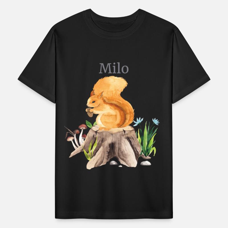 Forest Animal Squirrel Flowers Name Milo