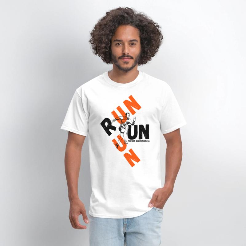 forget everything & run motivational tee shirt