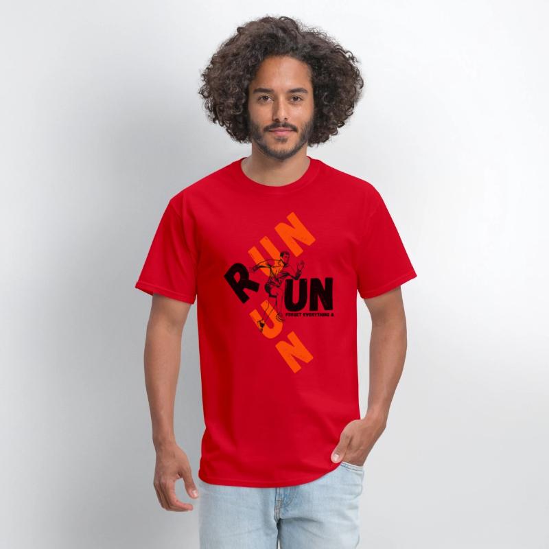 forget everything & run motivational tee shirt