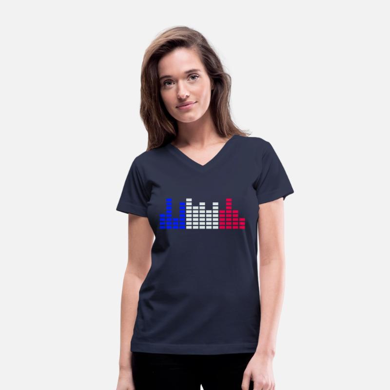 France Flag Colors Party DJ Wave Bars Mixer Music