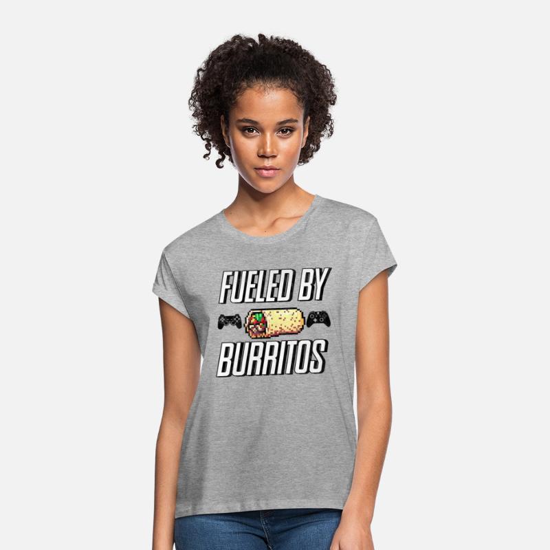 Fueled By Burritos | Distressed | Gamer Graphic
