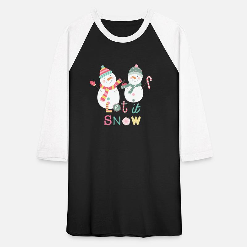 Fun Snowman Let It Snow Colorful Christmas