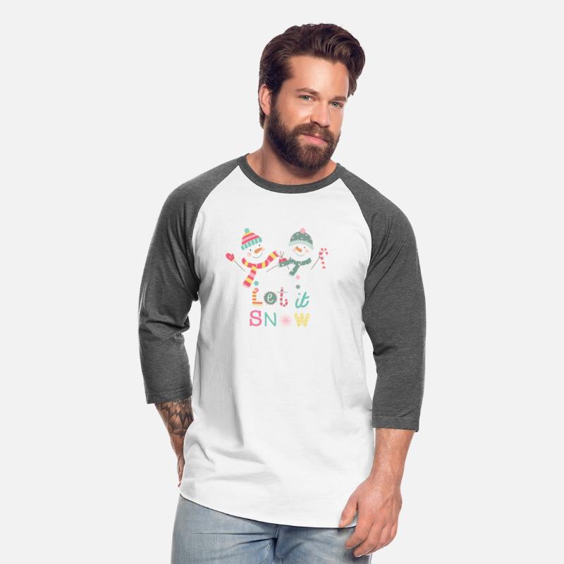Fun Snowman Let It Snow Colorful Christmas