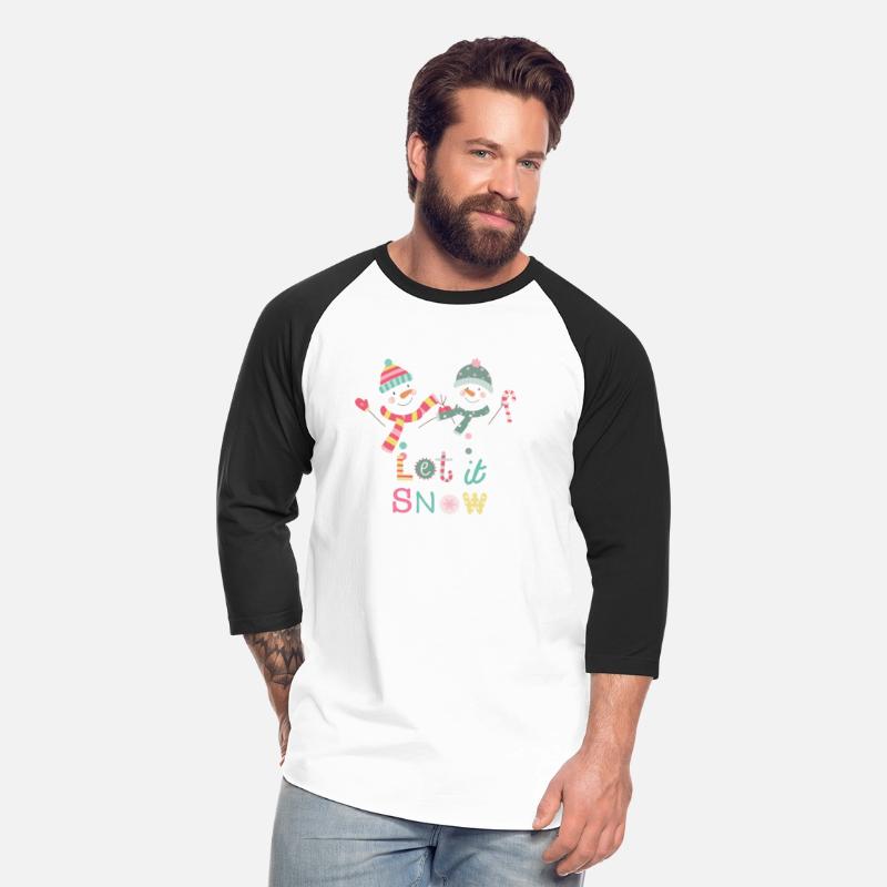 Fun Snowman Let It Snow Colorful Christmas