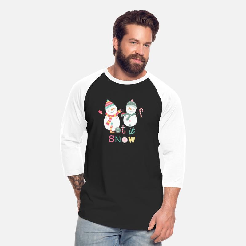 Fun Snowman Let It Snow Colorful Christmas