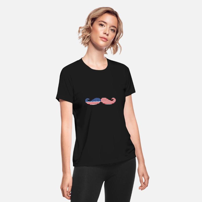 Funny American Flag Mustache National Patriotic Pr