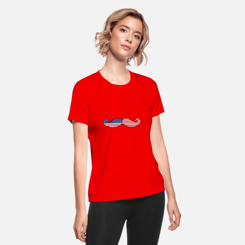 Funny American Flag Mustache National Patriotic Pr