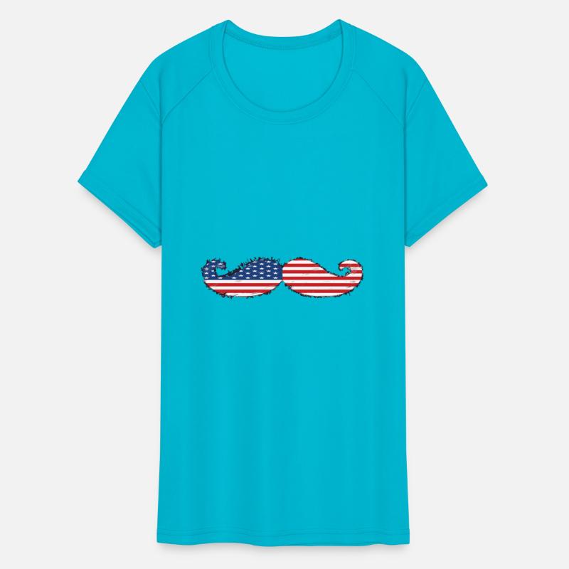 Funny American Flag Mustache National Patriotic Pr