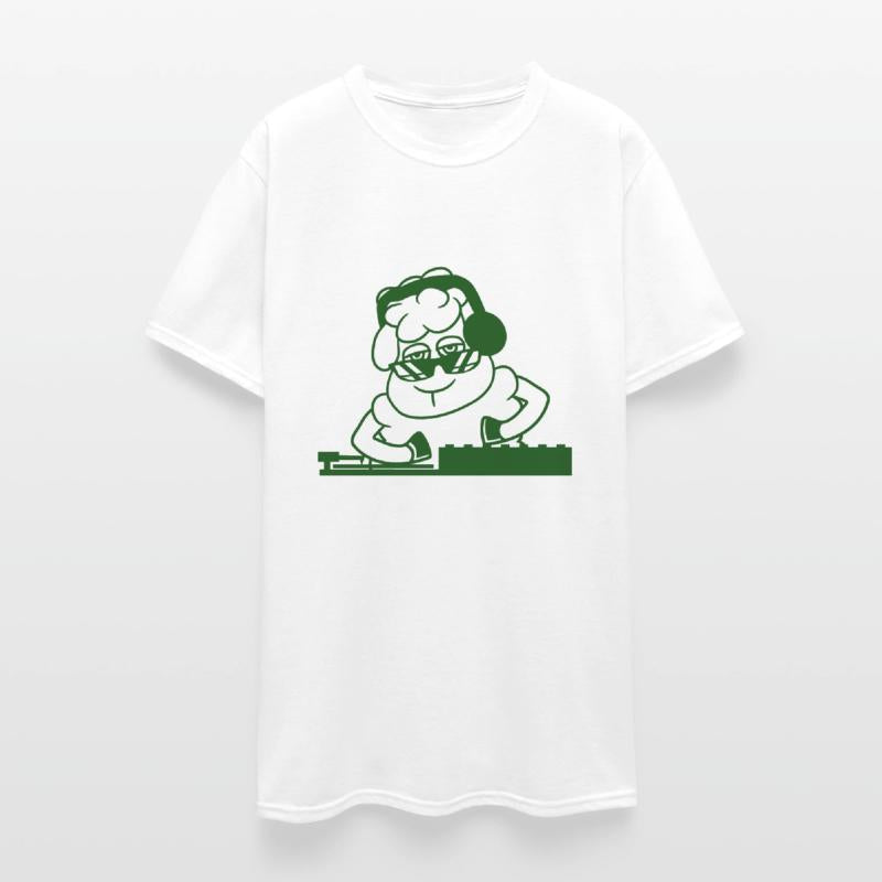 Funny Cool DJ Sheep Animal Mixing Music Party Club
