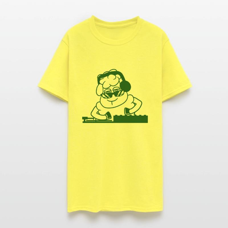 Funny Cool DJ Sheep Animal Mixing Music Party Club