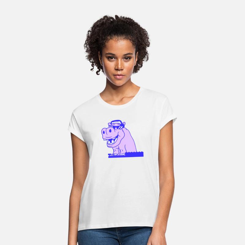 Funny DJ Cool Hippo Animal Mixing Music Party Club