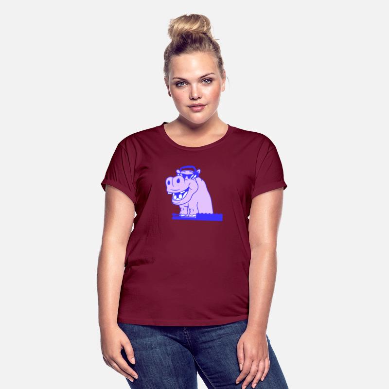 Funny DJ Cool Hippo Animal Mixing Music Party Club