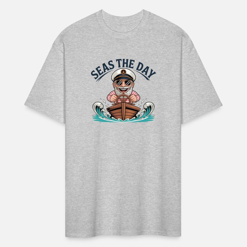 Funny Sea Captain Cartoon Seas the Day