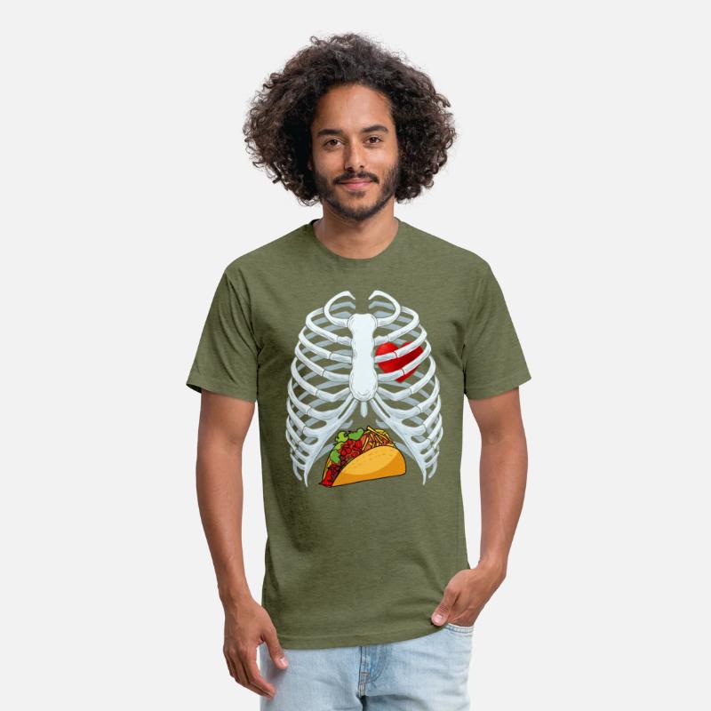Funny Taco Skeleton Rib Cage Dad Halloween Costume