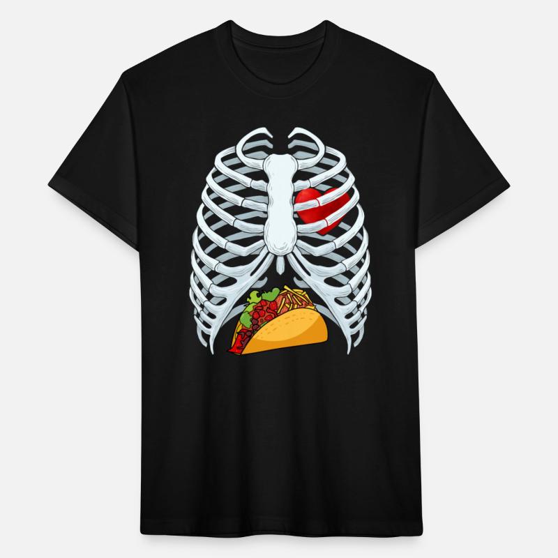 Funny Taco Skeleton Rib Cage Dad Halloween Costume