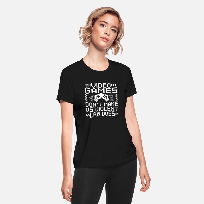 Gamer Shirt Video Games Don't Make us Violent Lag