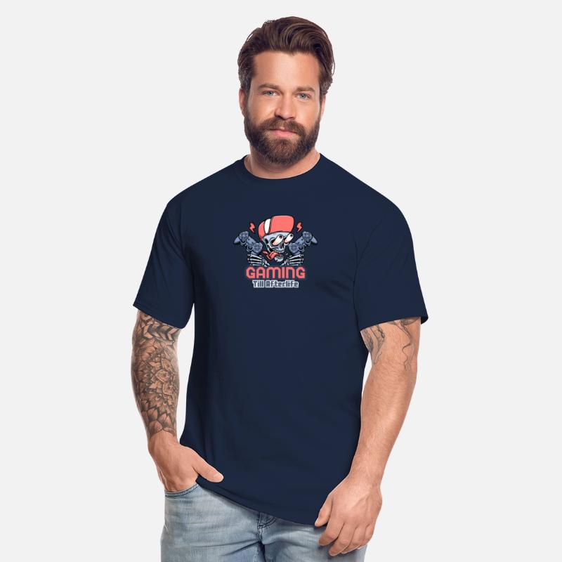 Gamer Skull – Light Blue Minimal Console Power Tee