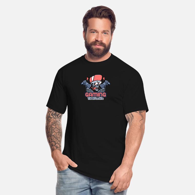 Gamer Skull – Light Blue Minimal Console Power Tee