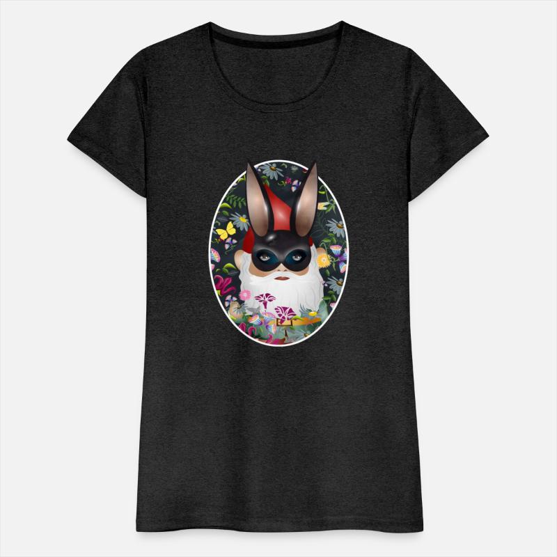 Garden gnome with bunny mask incognito