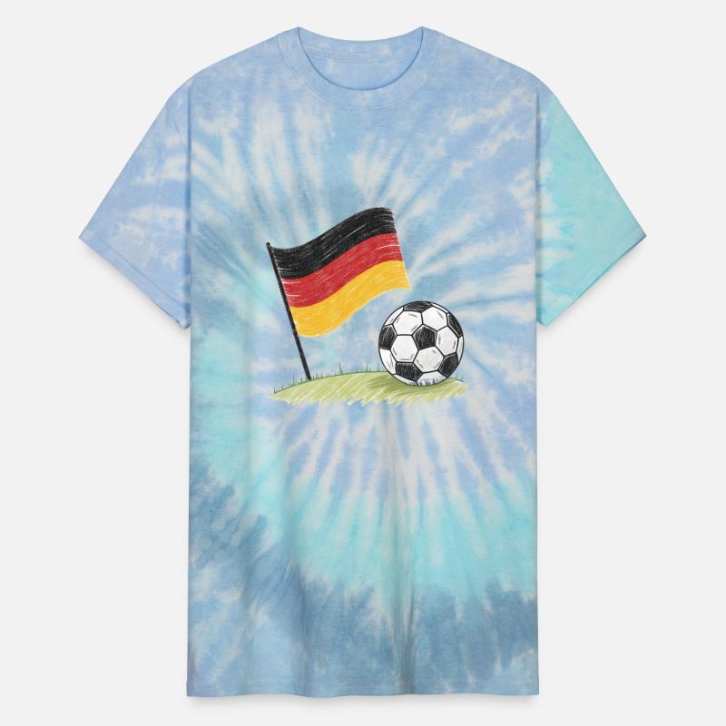 Germany flag and crayon-style soccer ball