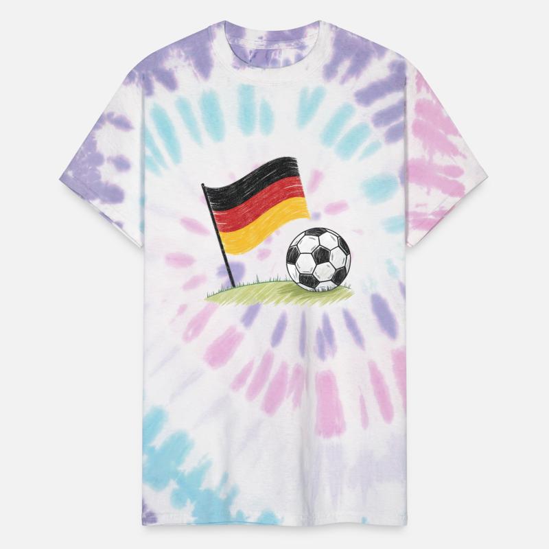 Germany flag and crayon-style soccer ball