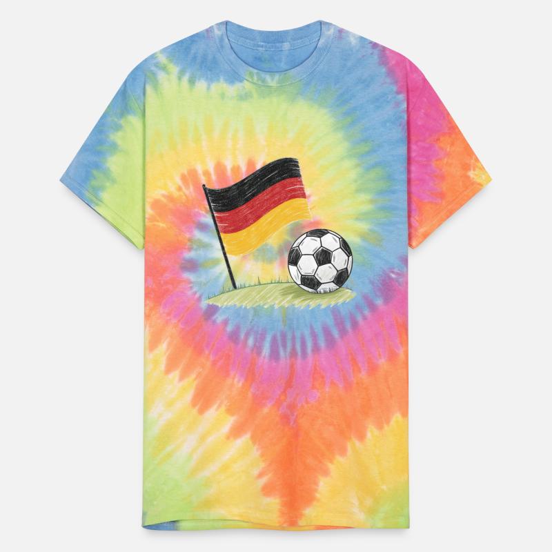 Germany flag and crayon-style soccer ball