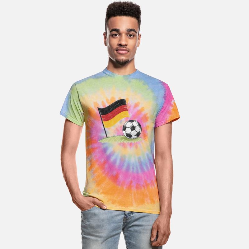 Germany flag and crayon-style soccer ball