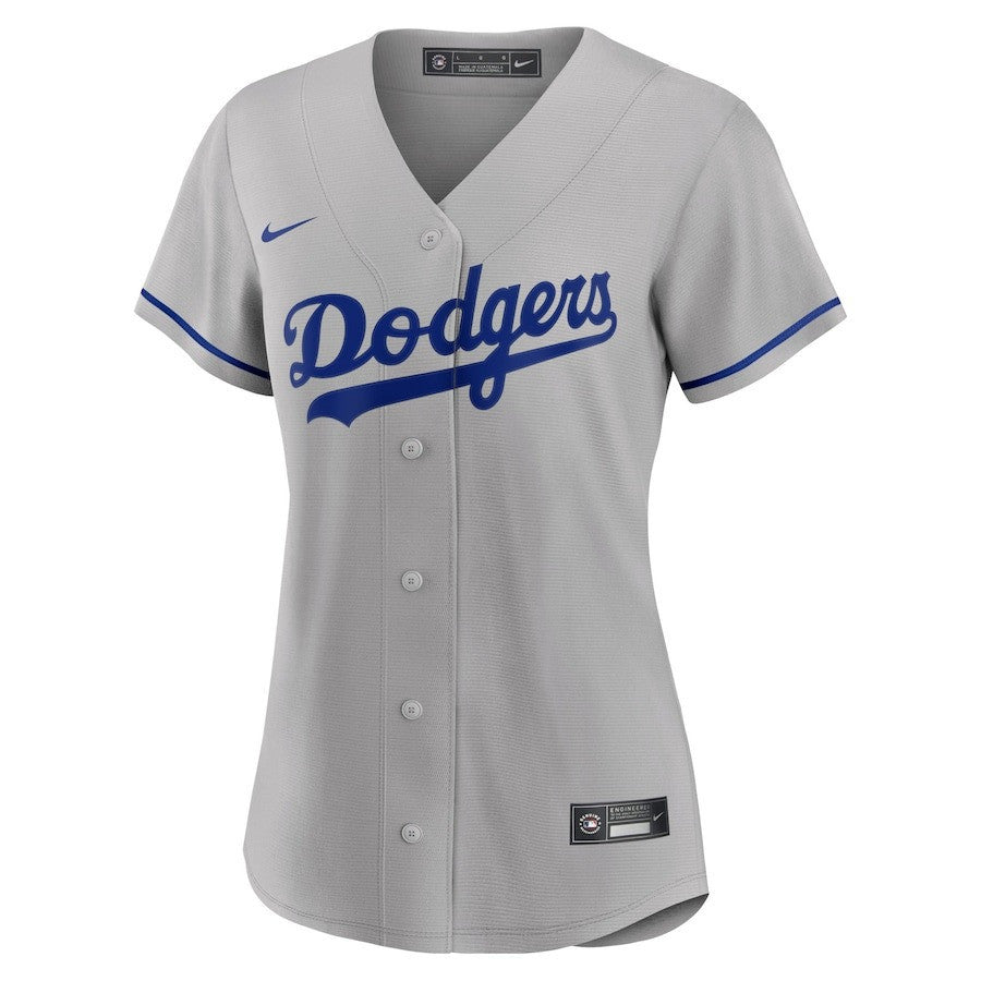 Shohei Ohtani 17 Los Angeles Dodgers Signed Name 2023 Road Women Jersey - Gray