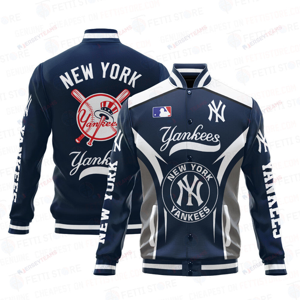 New York Yankees Baseball Traditional Pattern AOP Varsity Jacket SH1 - All-Over-Printed Jacket