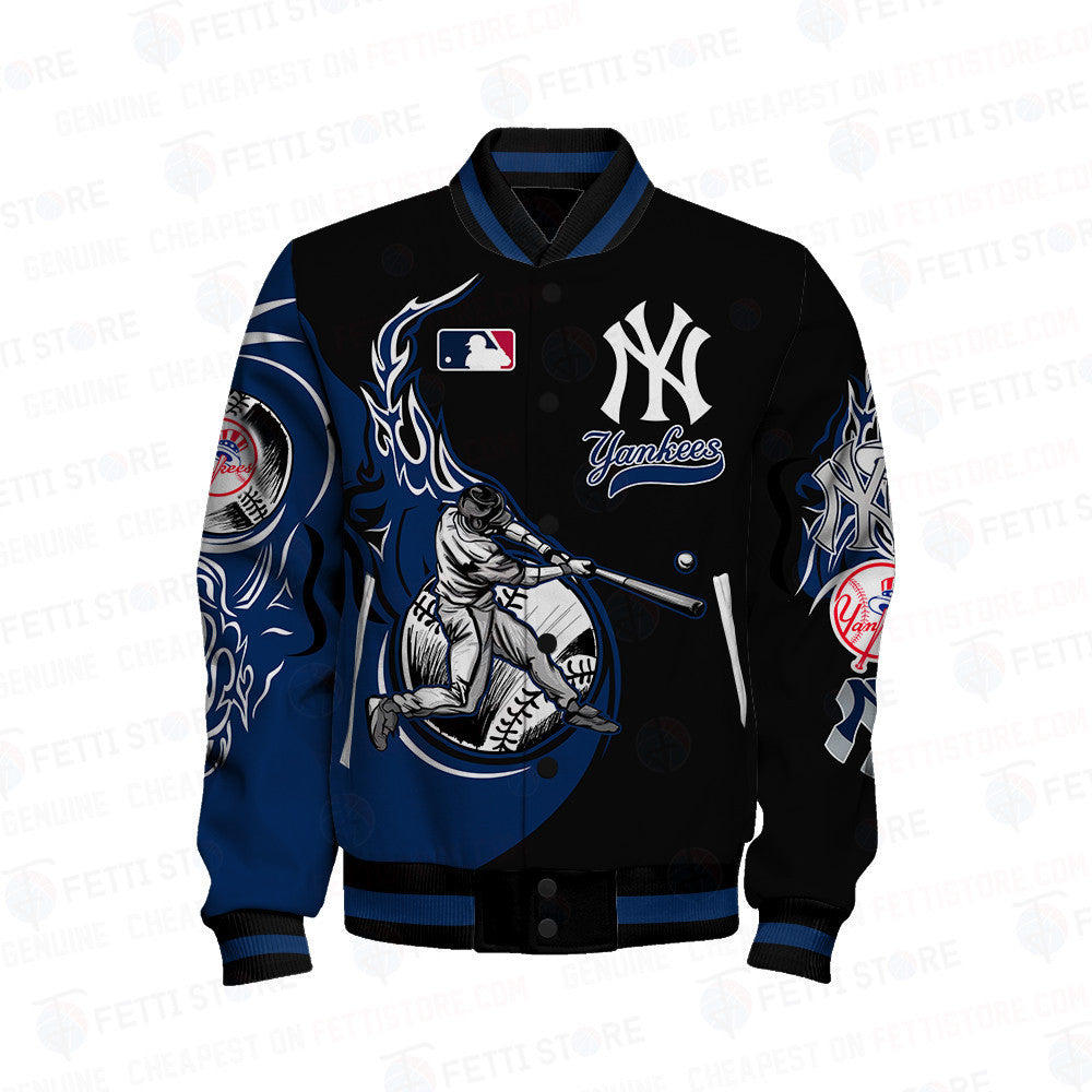 New York Yankees Major League Baseball AOP Varsity Jacket - All-Over-Printed Jacket