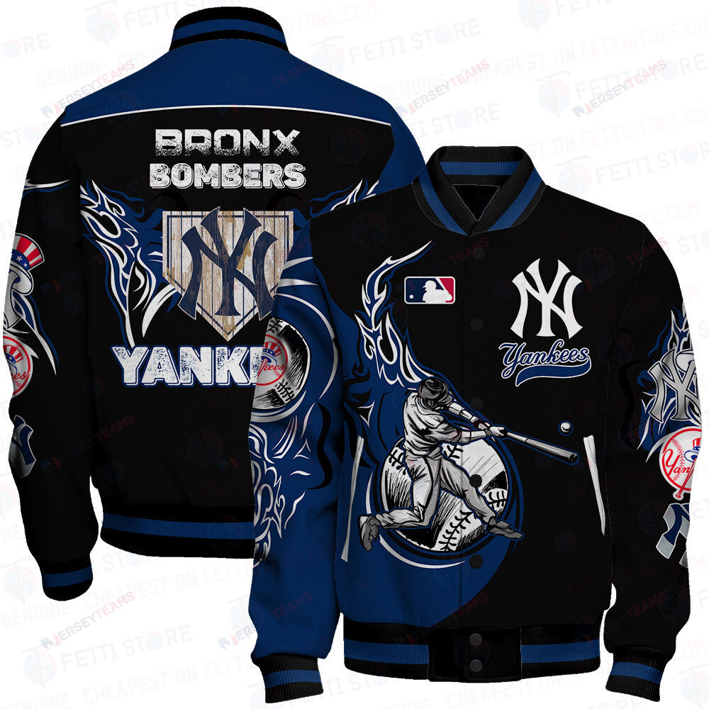 New York Yankees Major League Baseball AOP Varsity Jacket - All-Over-Printed Jacket