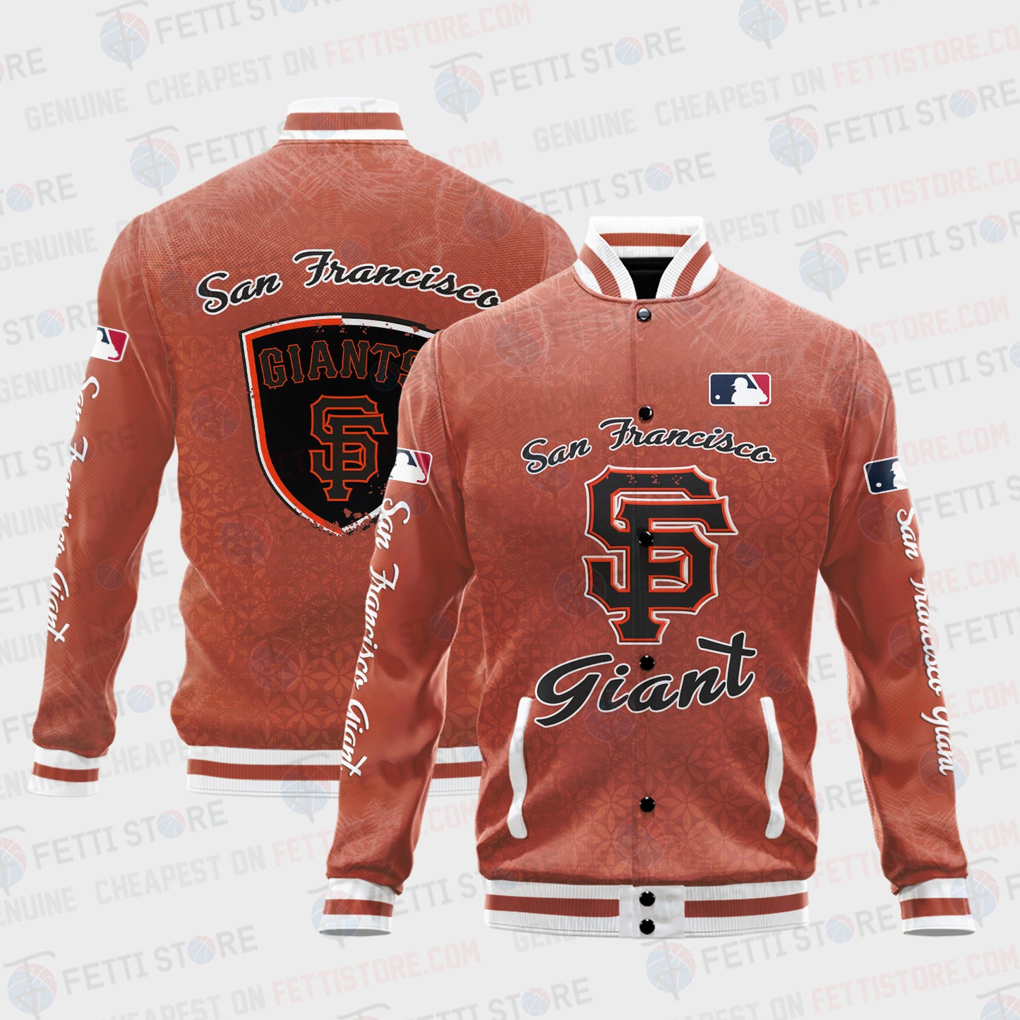 San Francisco Giants - Major League Baseball AOP Varsity Jacket V8 - All-Over-Printed Jacket
